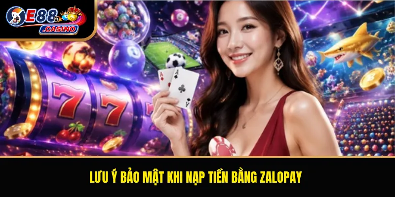 Lưu ý bảo mật khi nạp tiền bằng ZaloPay