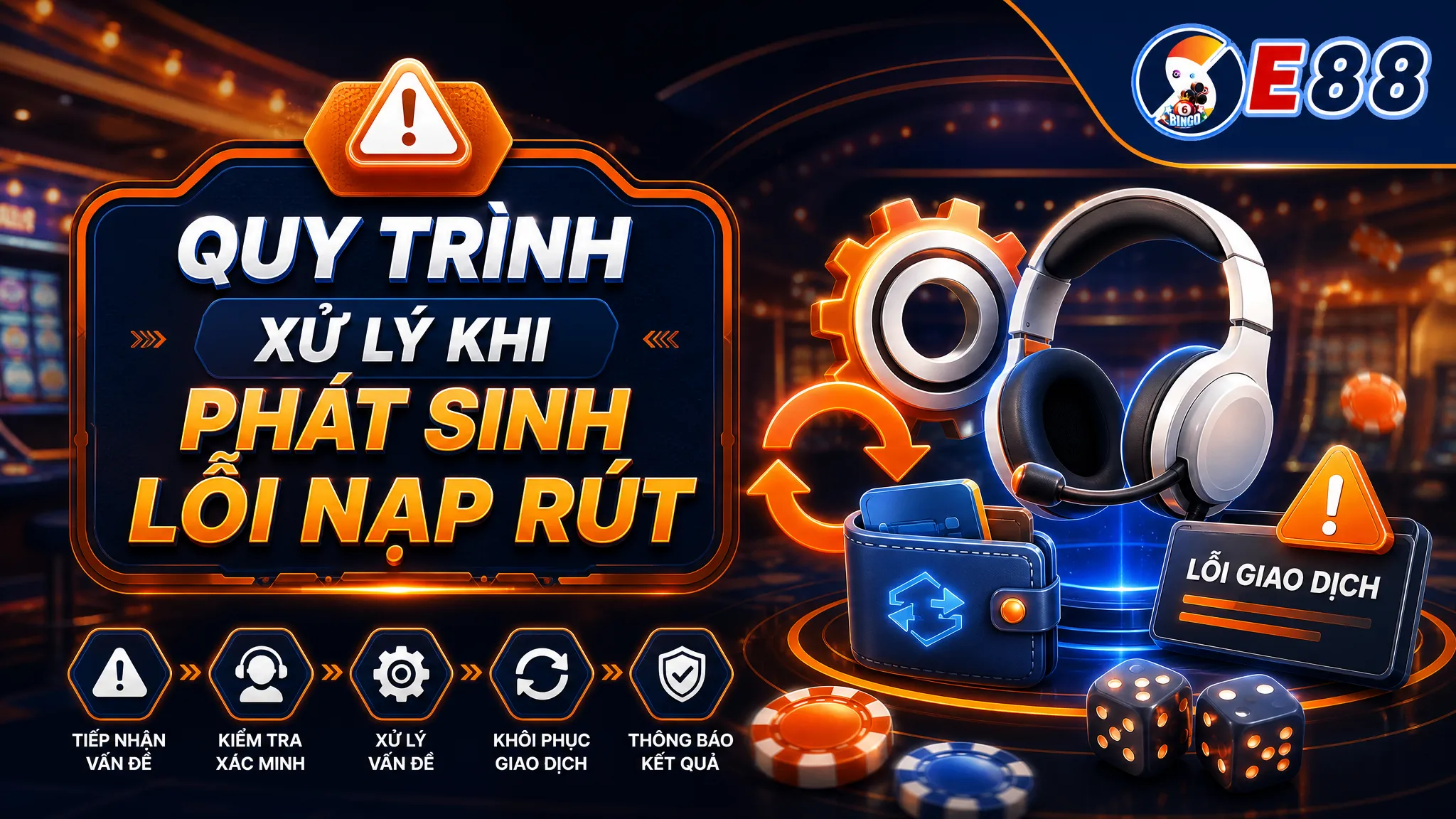 Quy trình xử lý khi phát sinh lỗi nạp rút